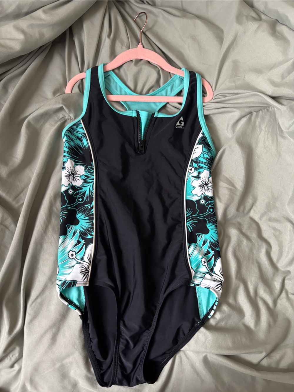 Gerry Weber Girls' One-Piece Swimsuit in Teal and Black